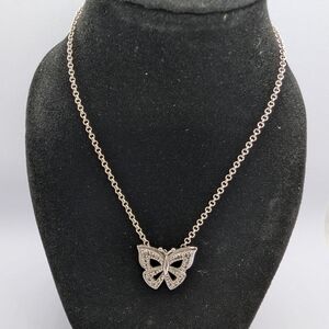 Silver Butterfly Pendant Necklace